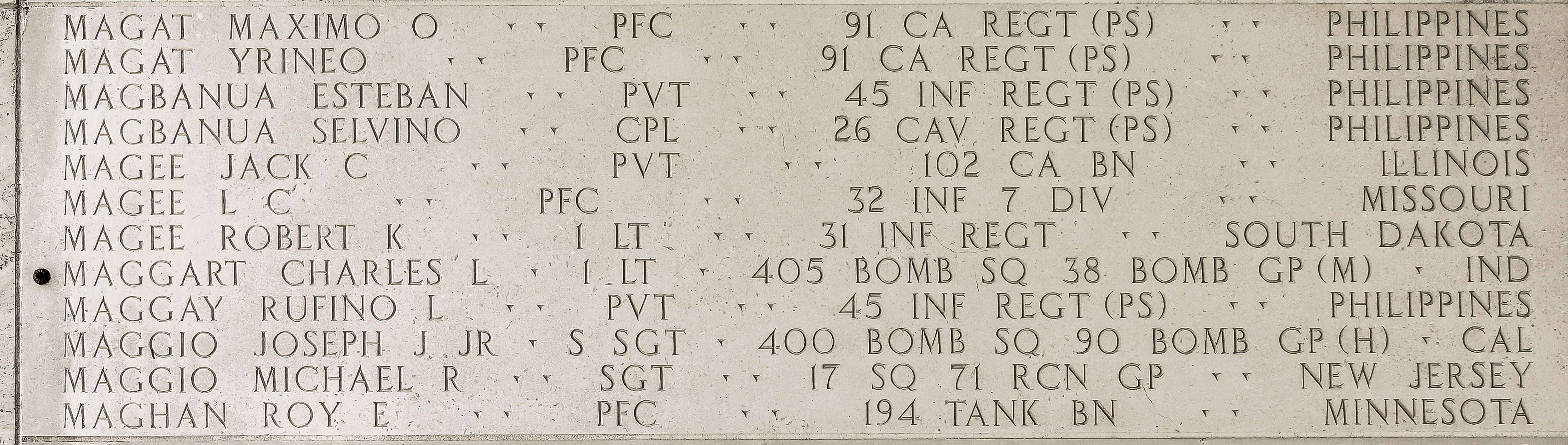 Charles L. Maggart, First Lieutenant